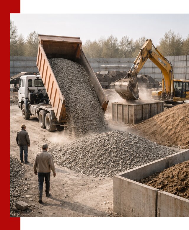 Доставка нерудных материалов с погрузкой и разгрузкой в Партизанске