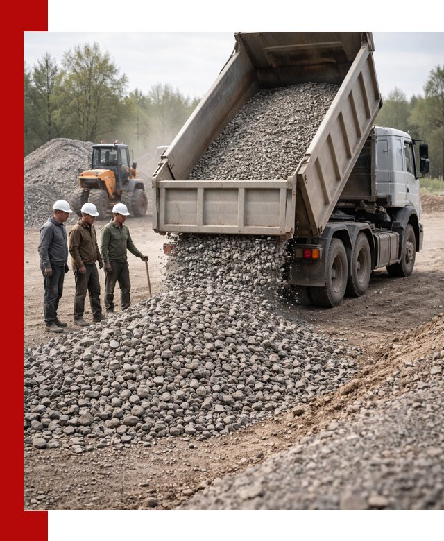 Доставка гравийного щебня фракции 70-120 в Партизанске
