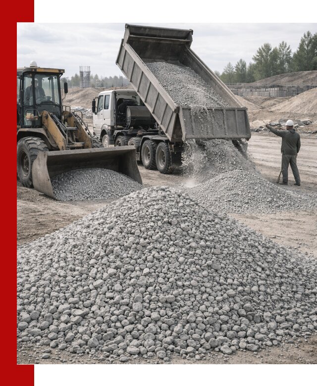 Доставка известнякового щебня фр. 5–20 в Партизанске