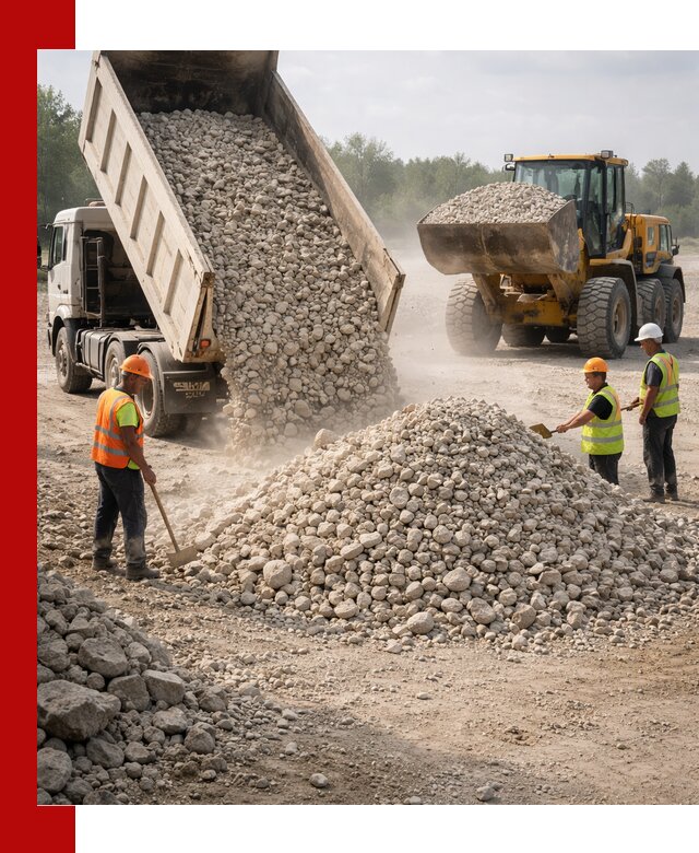 Доставка известнякового щебня фр. 40-70 в Партизанске