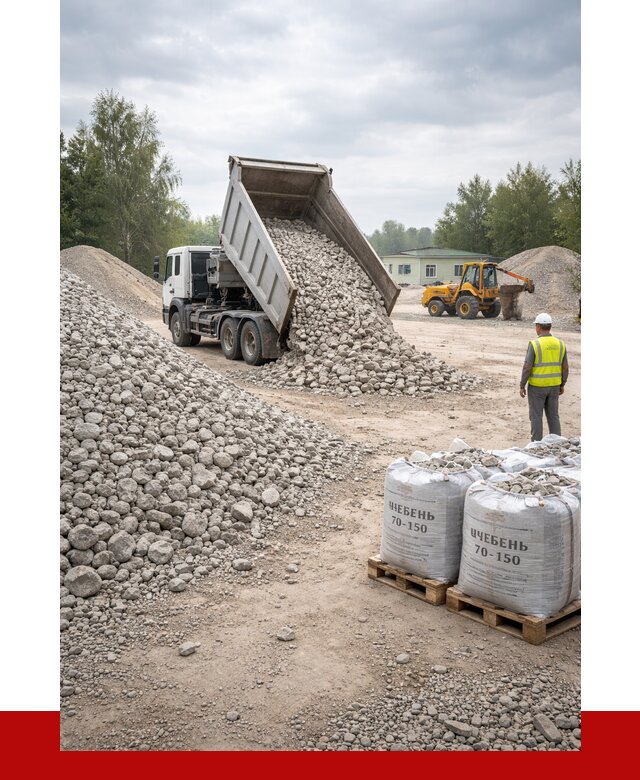 Известняковый щебень фракция 70-150 в Партизанске от 1342 р. | ПРОНЕРУДПрт