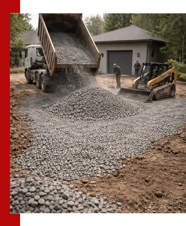 Щебень для парковки в Партизанске: доставка и укладка качественного материала