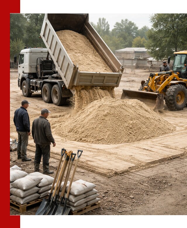 Доставка мытого песка в Партизанске с самосвалами по выгодной цене