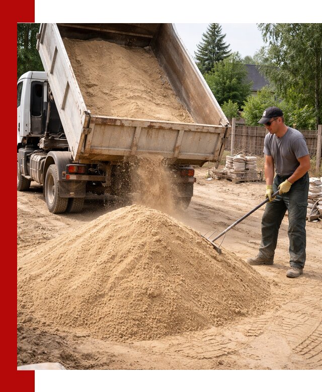 Доставка сухого песка самосвалами в Партизанске