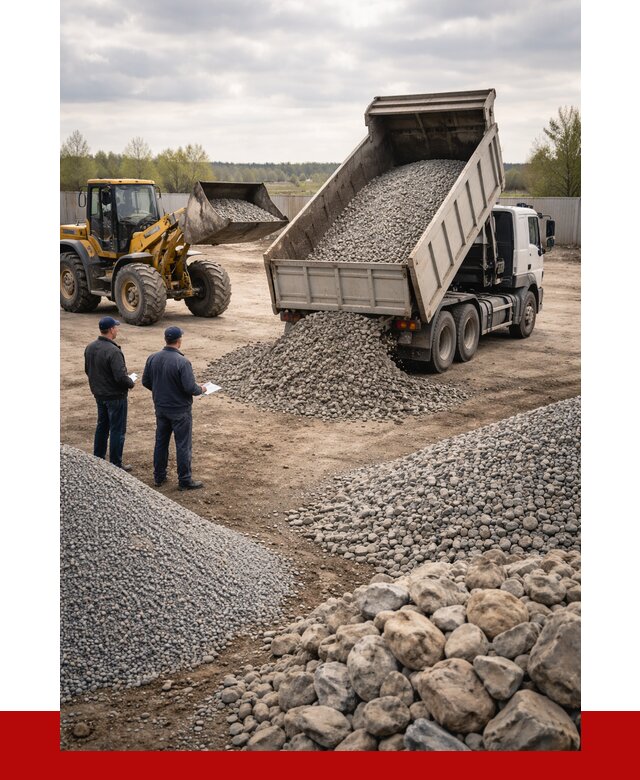 Гравий и камень с доставкой в Партизанске от 4508 р. - ПРОНЕРУДПрт