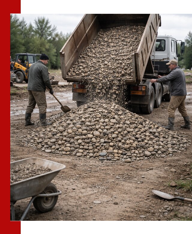 Доставка гальки речной оптом и в розницу в Партизанске