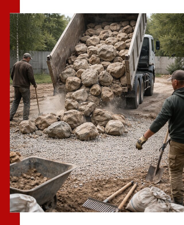 Доставка и укладка булыжника в Партизанске