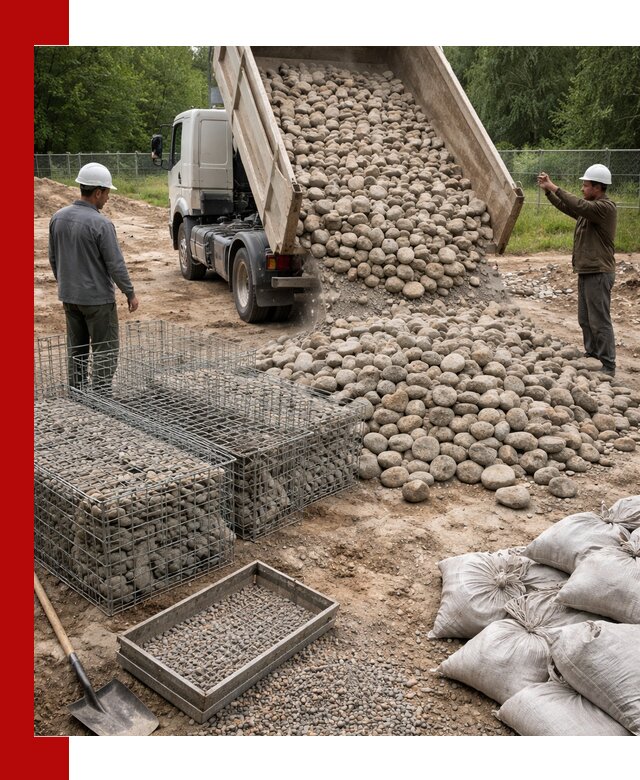 Камень для габионов фракция 70–151 в Партизанске