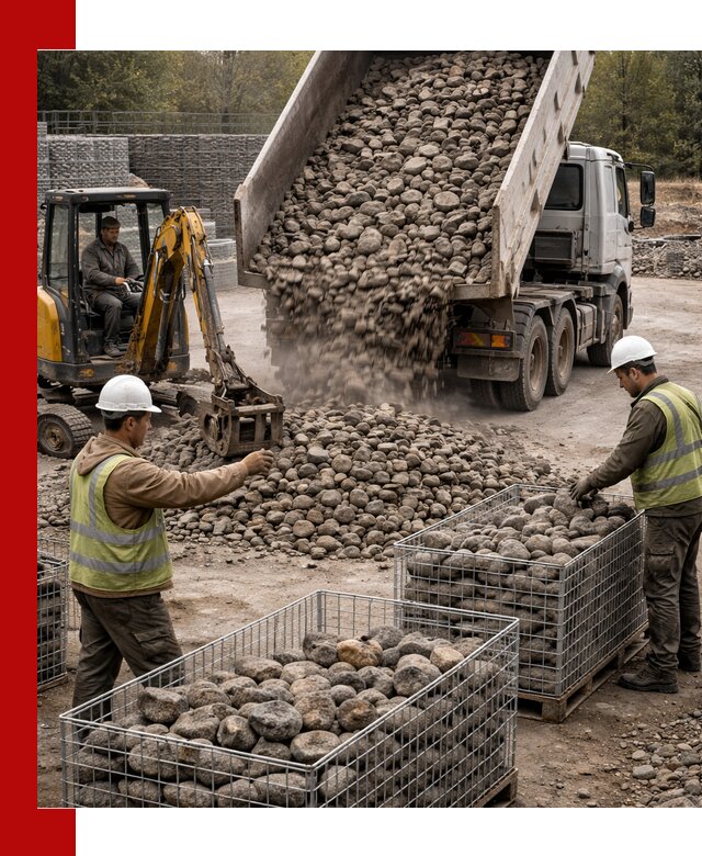 Камень для габионов фракция 100–201 в Партизанске