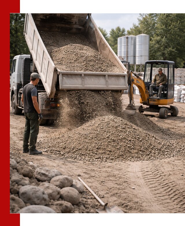 Доставка ПГС С3 в Партизанске самосвалами и миксерами