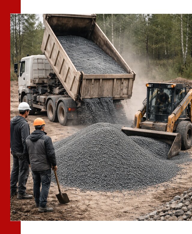 Гранитный отсев 0-5 с доставкой и разгрузкой в Партизанске