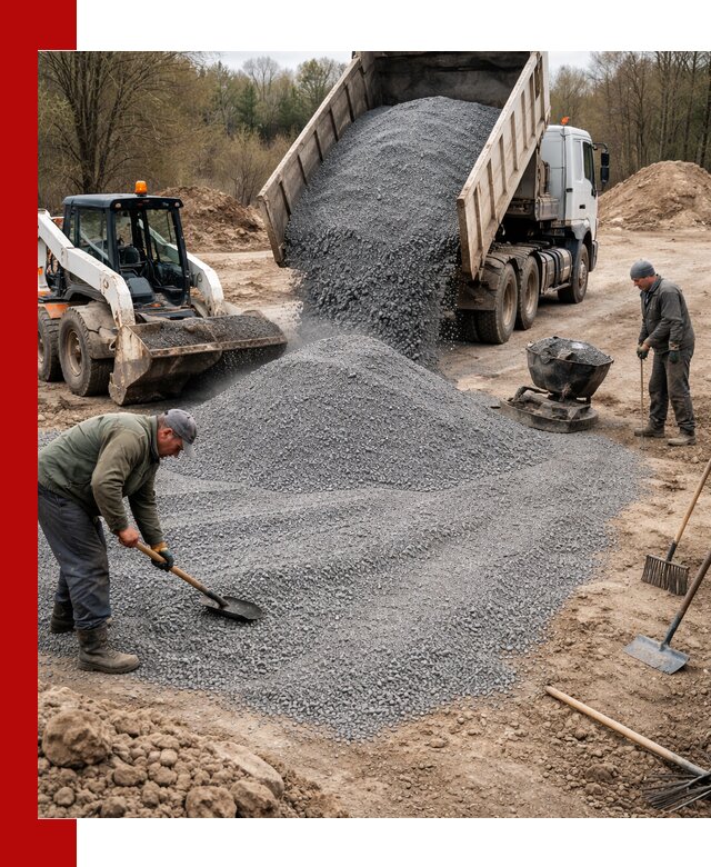 Отсев для подсыпки в Партизанске — доставка и подсыпка на участок