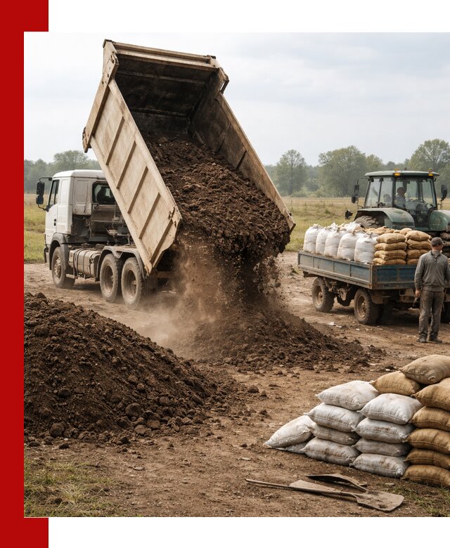 Доставка грунта и удобрений оптом в Партизанске для сельхоз и строительства
