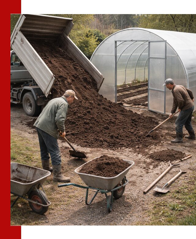 Грунт для теплицы с доставкой в Партизанске — плодородный субстрат под растения
