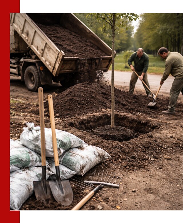 Грунт для посадки деревьев в Партизанске — доставка и подготовка почвы
