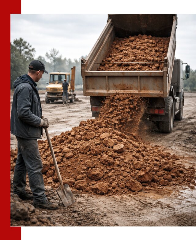Глина для засыпки в Партизанске с доставкой самосвалами