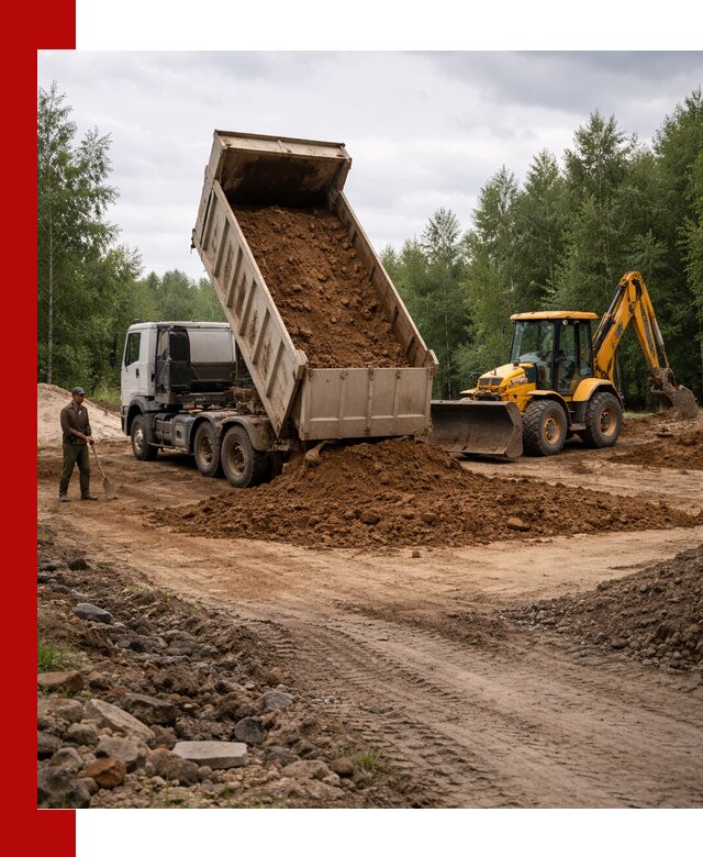 Доставка суглинка самосвалами в Партизанске подсыпка и планировка