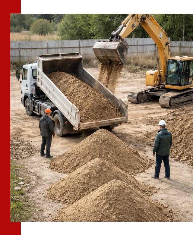 Доставка супеси вагонными и автопартиями в Партизанске