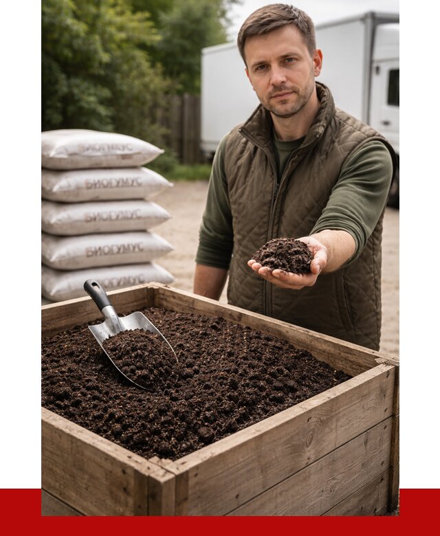 Купить биогумус в Партизанске с доставкой от 9123 р. за куб | ПРОНЕРУДПрт