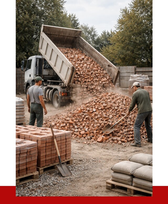 Бой кирпича в Партизанске с доставкой от 4508 руб/куб | ПРОНЕРУДПрт