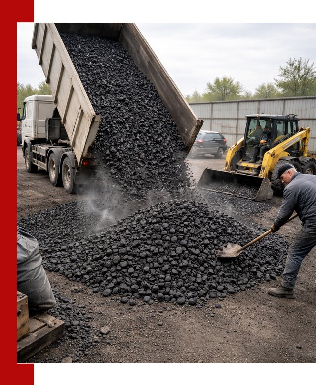 Доставка угля орех в Партизанске оптом и в розницу