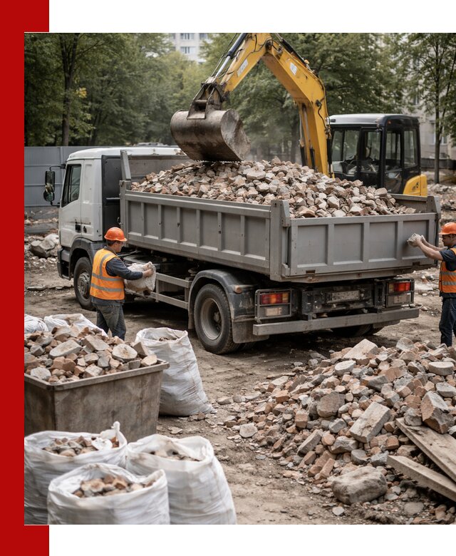 Вывоз строительного мусора в Партизанске с самосвалами и контейнерами