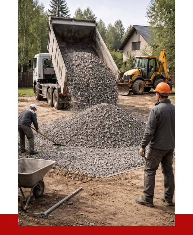 Отсыпка участка щебнем в Партизанске от 6976 р. ПРОНЕРУДПрт