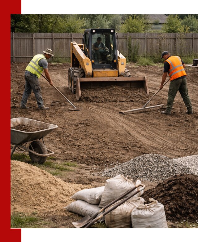 Выравнивание участка под строительство и благоустройство в Партизанске