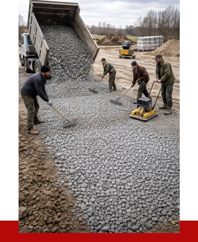 Устройство щебеночной подушки в Партизанске от 4830 р. ПРОНЕРУДПрт