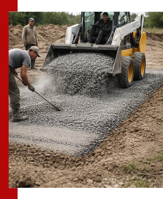 Устройство щебеночной подушки в Партизанске для дорог и фундаментов